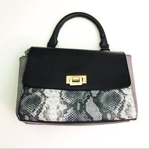 A New Day Black and Grey Snakeskin Purse